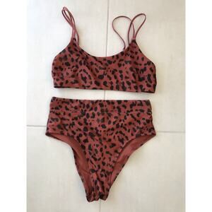 H&M Bikini Set Multicolor Animal Print Swimwear FLAWS